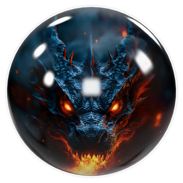 Inferno Dragon Bowling Ball – Fiery Beast Design Custom Ball (USBC Approved) image 0