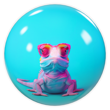 Colorful Chameleon Bowling Ball – Custom Fun Design (USBC Approved) image 0