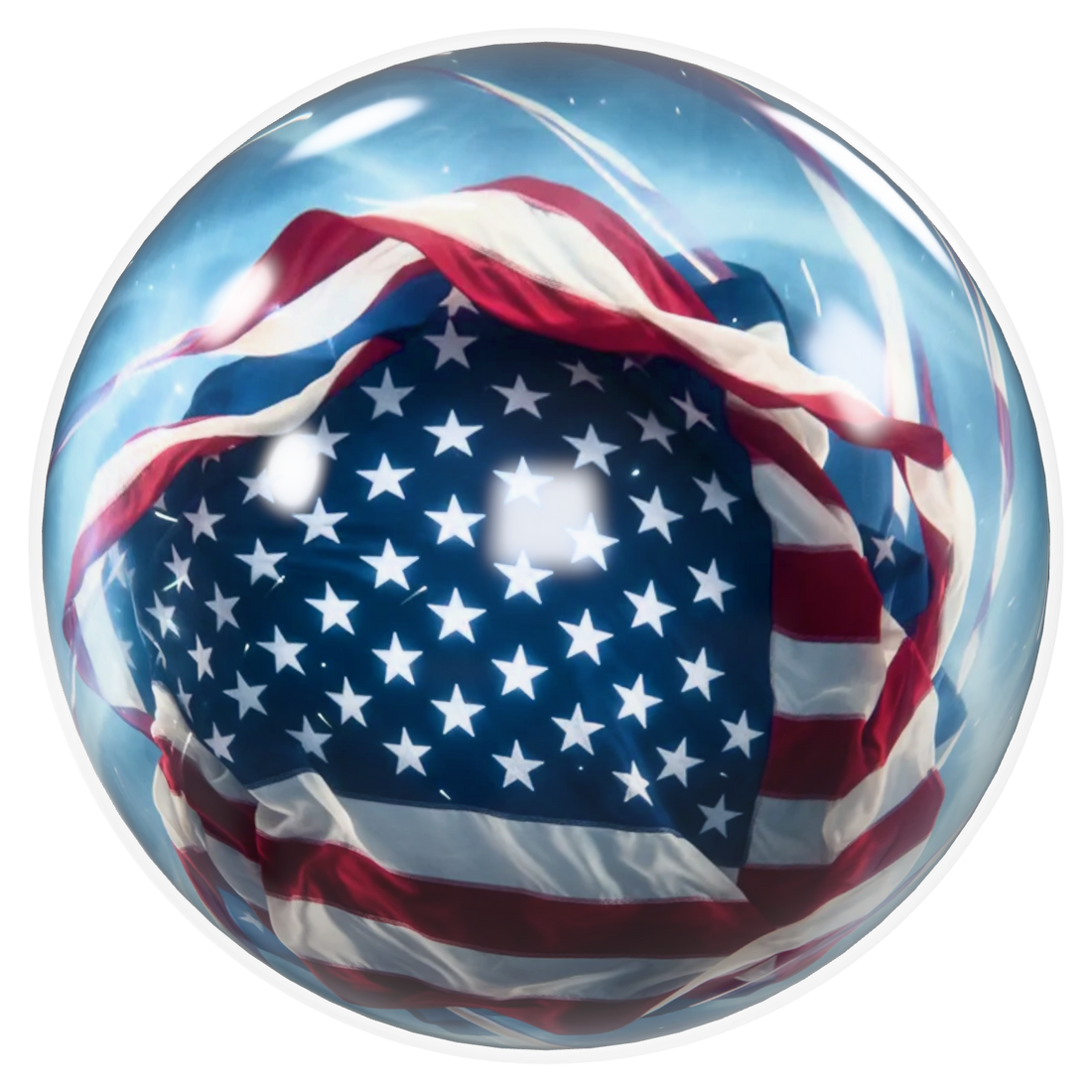 American Flag Bowling Ball - Patriotic Stars & Stripes Design (USBC Approved) image 0