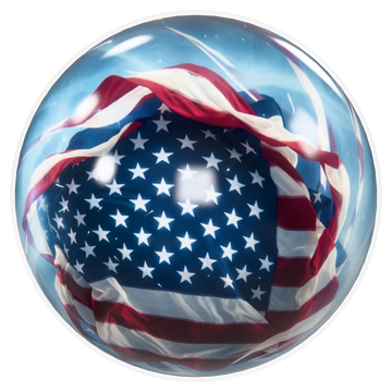 American Flag Bowling Ball - Patriotic Stars & Stripes Design (USBC Approved) image 0