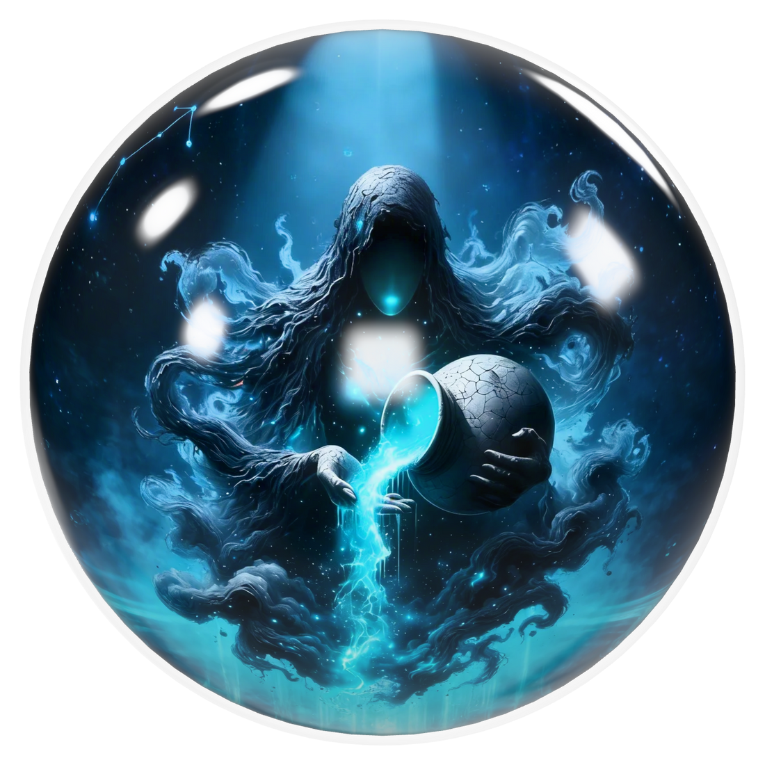 Aquarius Bowling Ball – Celestial Flow Edition (USBC Approved) image 0