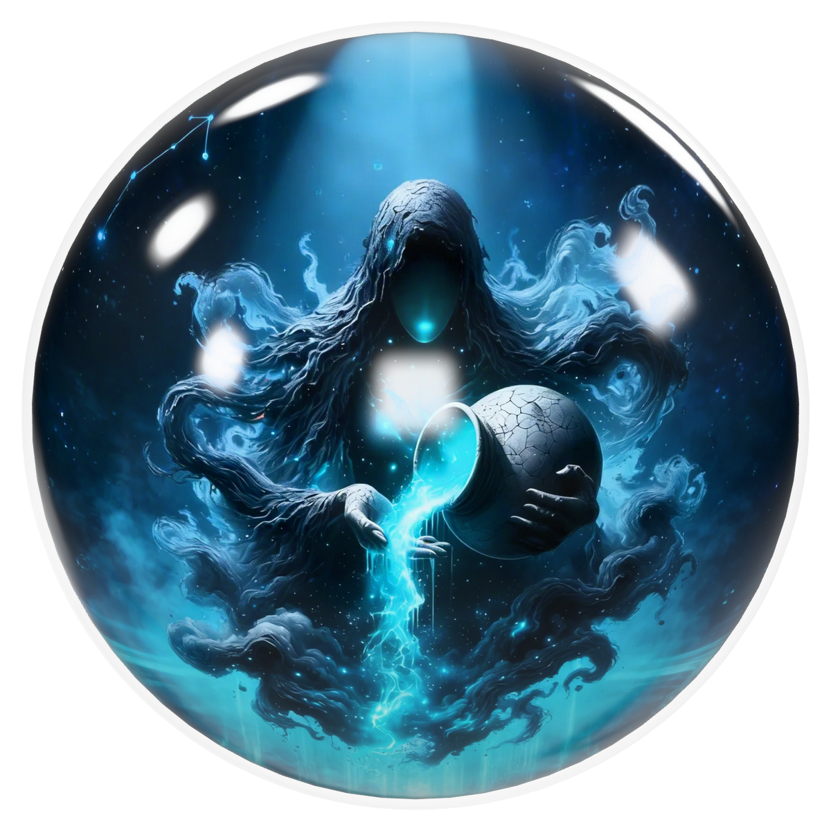 Aquarius Bowling Ball – Celestial Flow Edition (USBC Approved) image 0