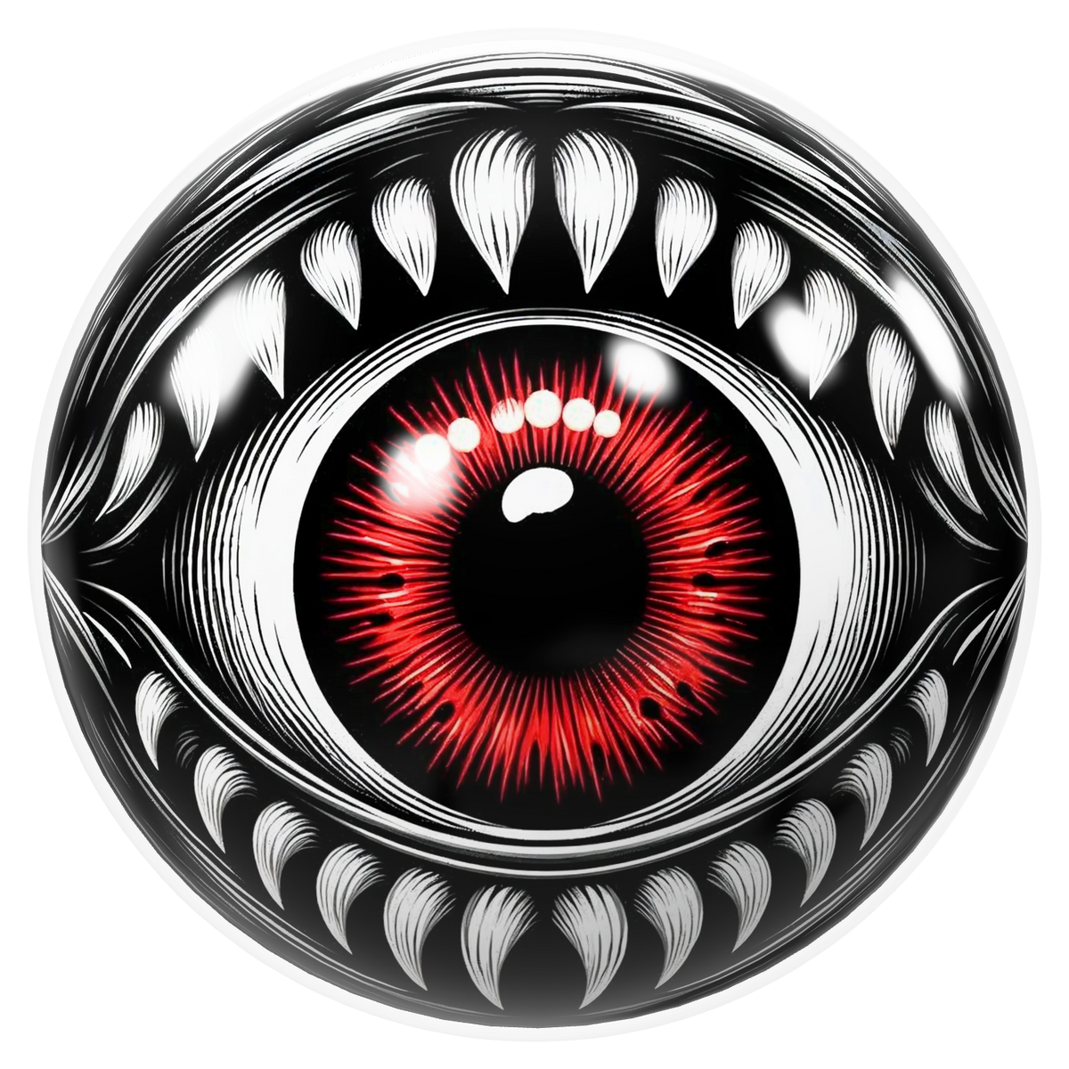 Terrifying Eyeball Bowling Ball – Monster Eye Horror Design (USBC Approved) image 0