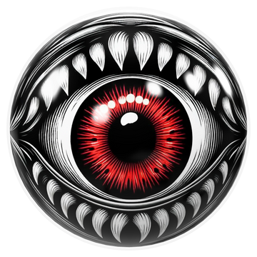 Terrifying Eyeball Bowling Ball – Monster Eye Horror Design (USBC Approved) image 0