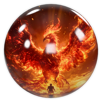 Phoenix Rising Bowling Ball – Rebirth & Inner Power Design (USBC Approved) image 0