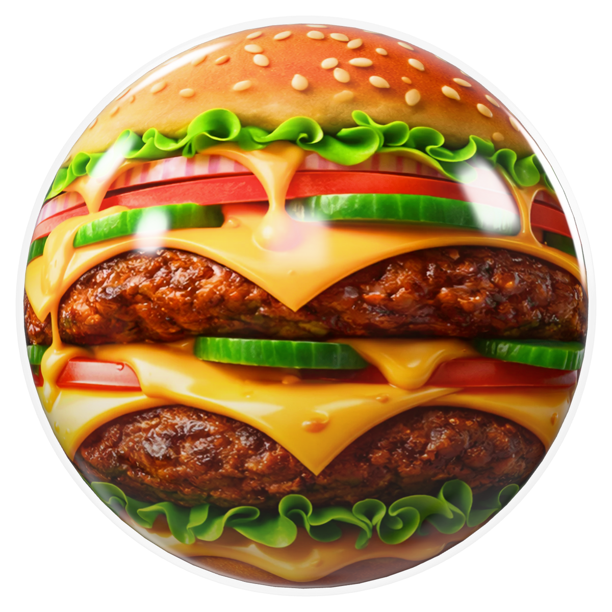 Giant Burger Bowling Ball – Funny Food Design (USBC Approved) image 0