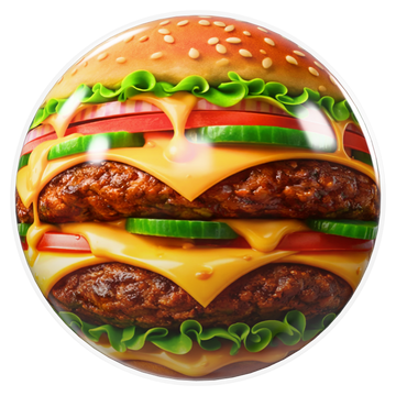Giant Burger Bowling Ball – Funny Food Design (USBC Approved) image 0