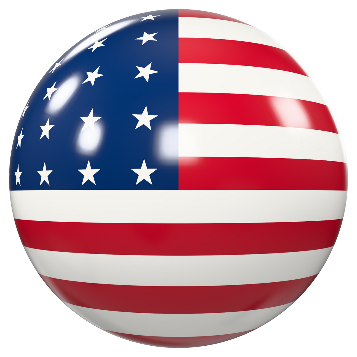 American Flag Bowling Ball – USA Stars & Stripes Design (USBC Approved)