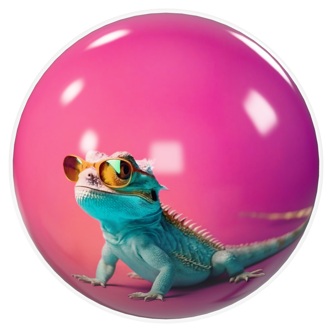 Cool Chameleon Bowling Ball – Fun Colorful Lizard Design (USBC Approved) image 0
