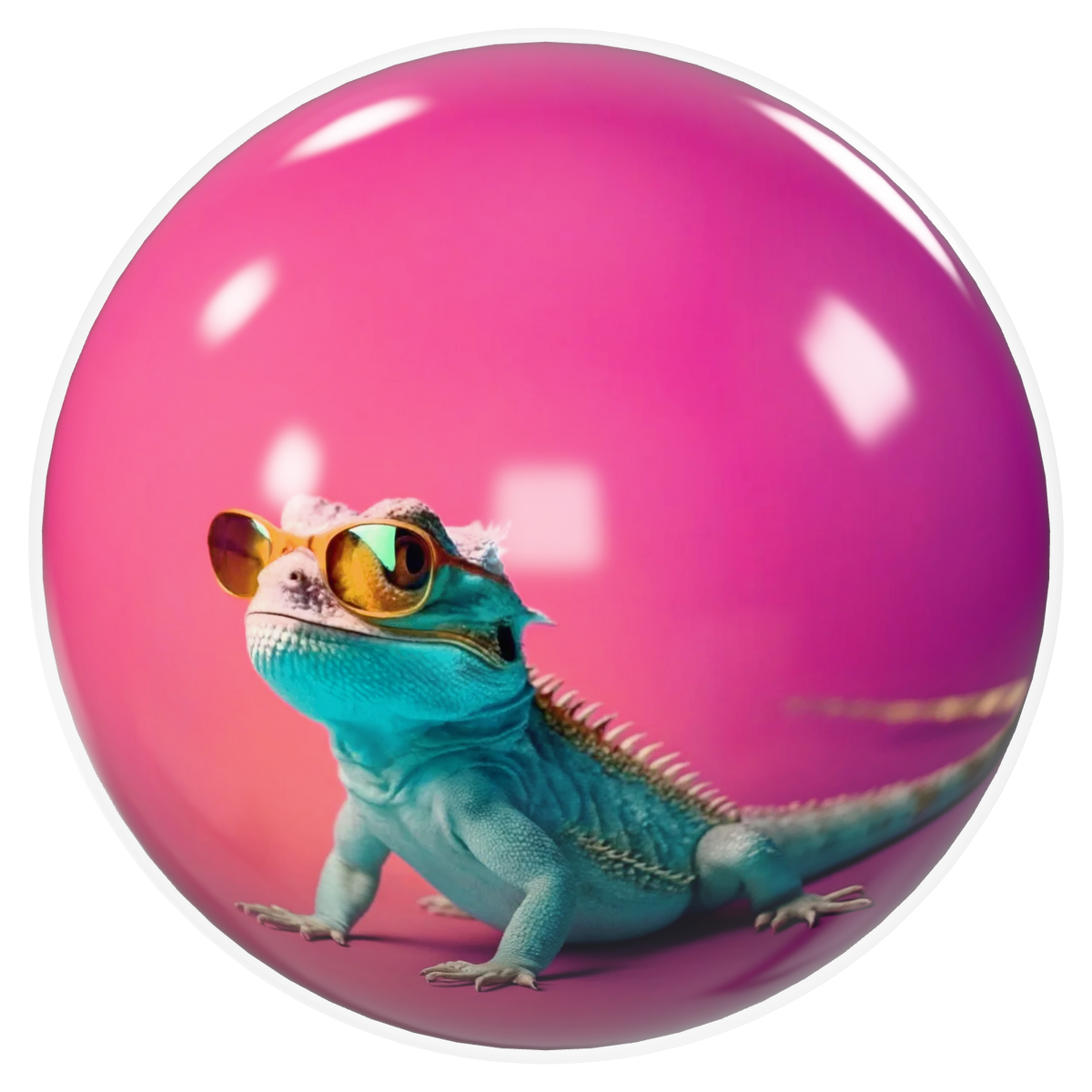 Cool Chameleon Bowling Ball – Fun Colorful Lizard Design (USBC Approved) image 0