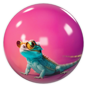 Cool Chameleon Bowling Ball – Fun Colorful Lizard Design (USBC Approved) image 0