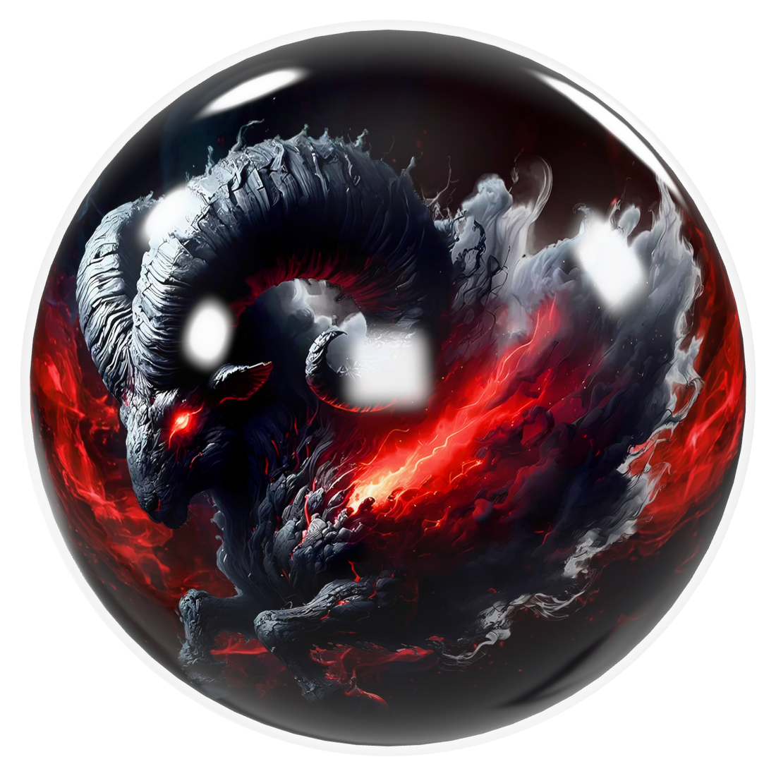 Aries Bowling Ball – Inferno Eclipse Edition (USBC Approved) image 0