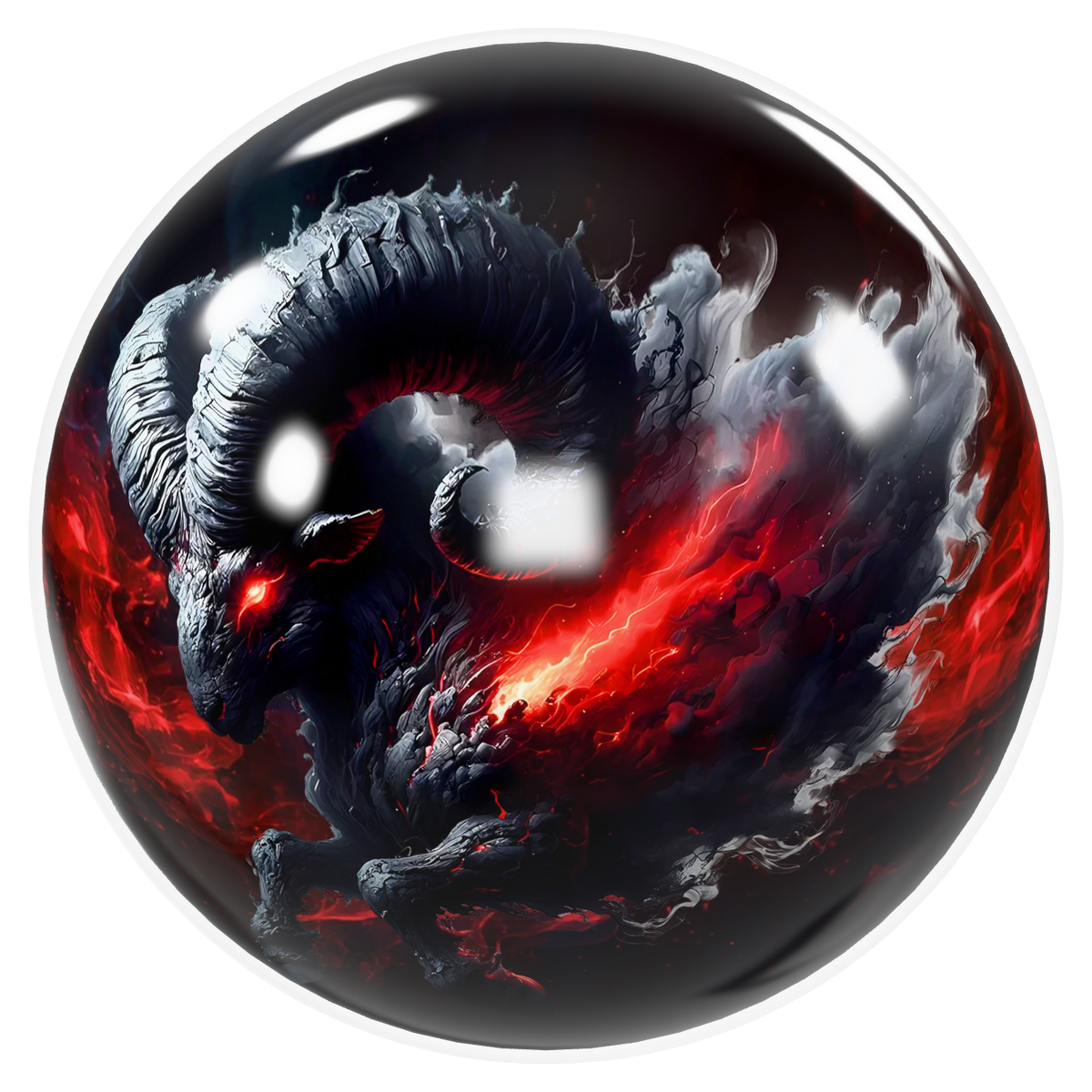 Aries Bowling Ball – Inferno Eclipse Edition (USBC Approved) image 0