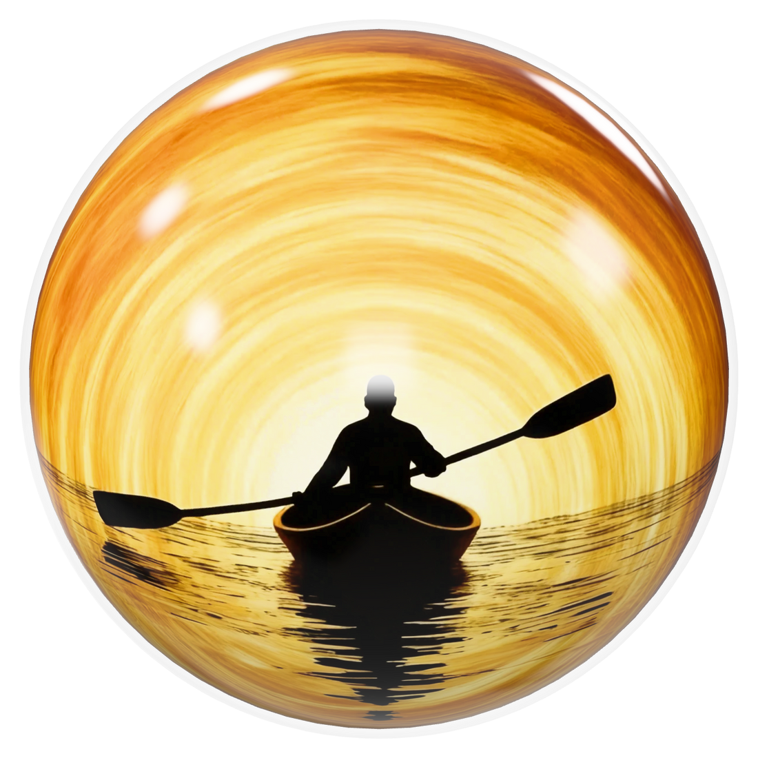 Inner Journey Bowling Ball – Kayaking Silhouette Design (USBC Approved) image 0