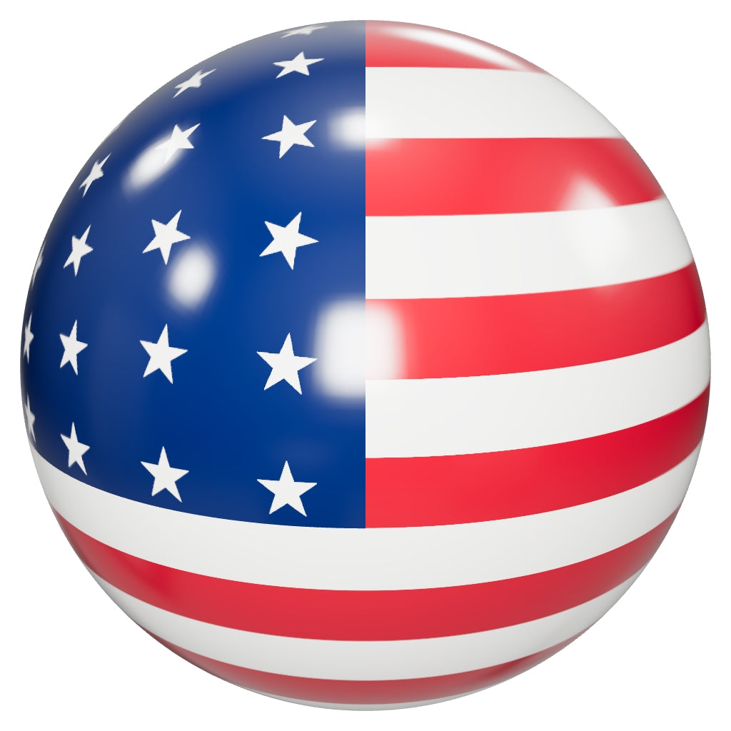American Flag Bowling Ball – USA Stars & Stripes Design (USBC Approved)