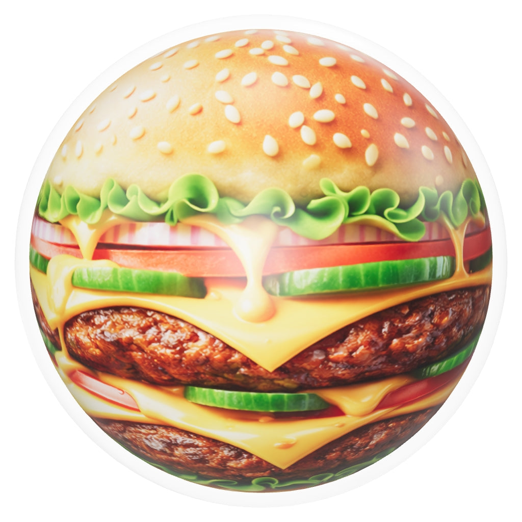 Giant Burger Bowling Ball – Funny Food Design (USBC Approved)